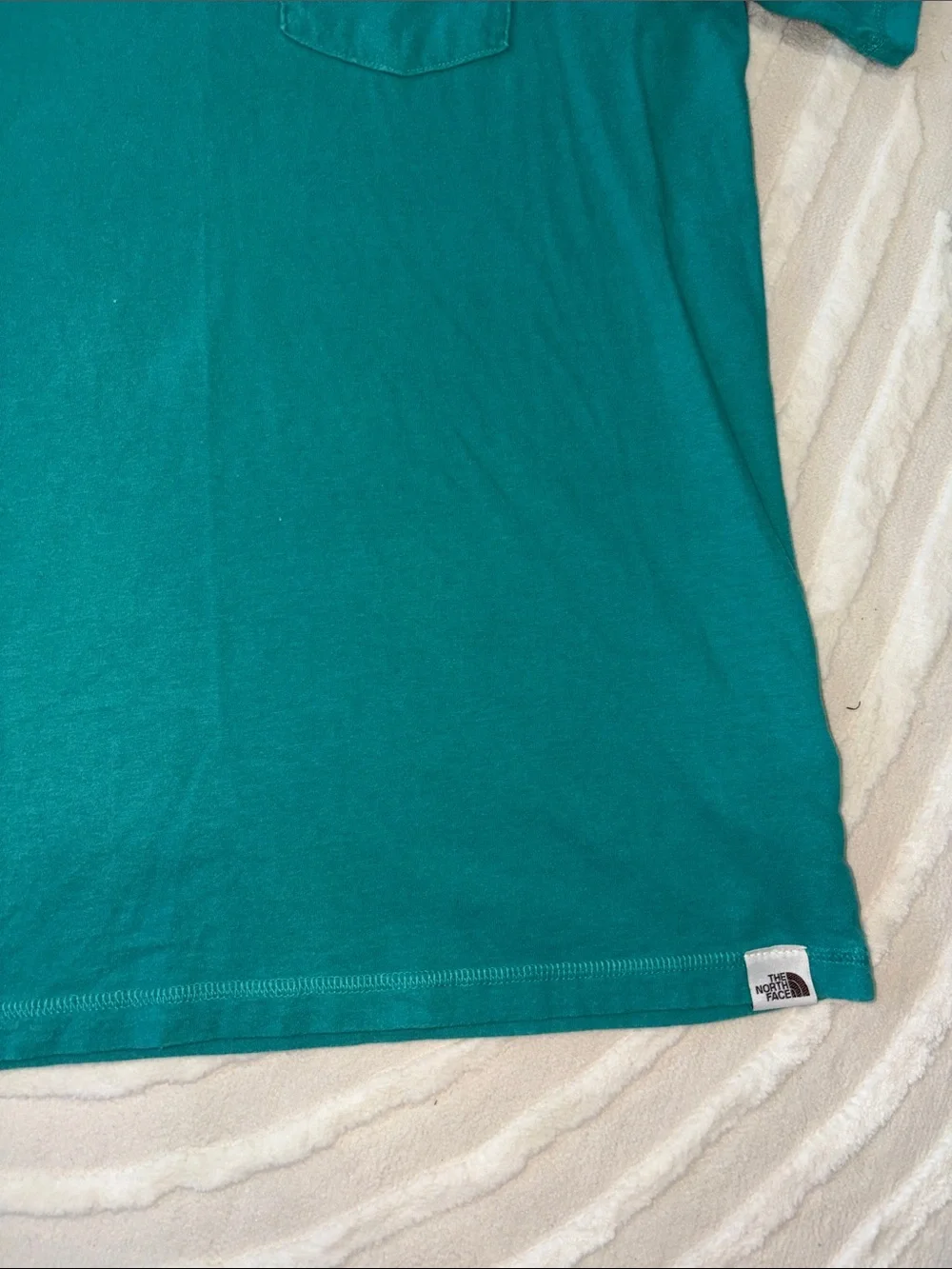 The North Face Teal Short Sleeve Pocket Tee